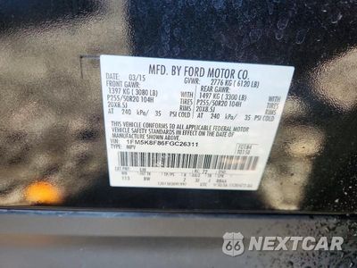 Zdjęcie 13 z 13 samochodu: 2015 FORD EXPLORER LIMITED VIN:1FM5K8F86FGC26311 - miniatura