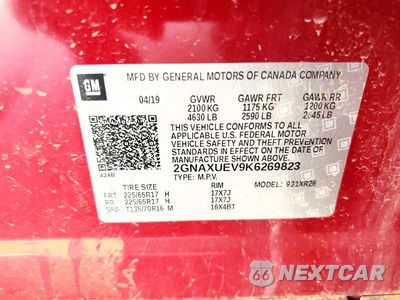 Zdjęcie 13 z 13 samochodu: 2019 CHEVROLET EQUINOX LT VIN:2GNAXUEV9K6269823 - miniatura