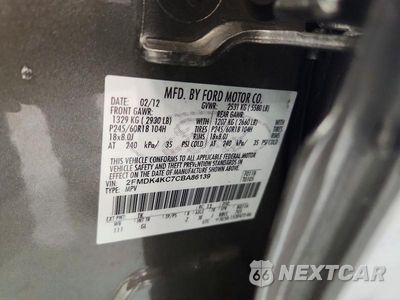 Zdjęcie 13 z 13 samochodu: 2012 FORD EDGE LIMITED VIN:2FMDK4KC7CBA86139 - miniatura