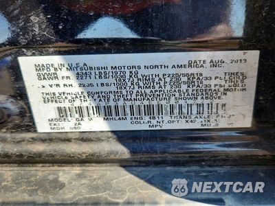 Zdjęcie 13 z 13 samochodu: 2014 MITSUBISHI OUTLANDER SPORT ES VIN:4A4AP3AU4EE004722 - miniatura