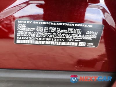 Zdjęcie 13 z 13 samochodu: 2023 BMW X3 SDRIVE30I VIN:5UX43DP06P9P13415 - miniatura