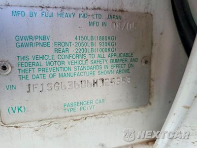 Zdjęcie 13 z 13 samochodu: 2006 SUBARU FORESTER 2.5X VIN:JF1SG63686H725353 - miniatura