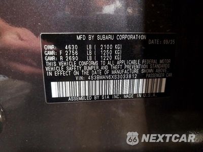 Zdjęcie 13 z 13 samochodu: 2025 SUBARU LEGACY LIMITED VIN:4S3BWAN6XS3033812 - miniatura