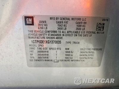 Zdjęcie 12 z 12 samochodu: 2016 GMC CANYON SLT VIN:1GTP6DE1XG1370835 - miniatura