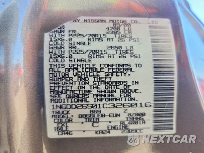 Zdjęcie 12 z 12 samochodu: 2001 NISSAN FRONTIER XE VIN:1N6DD26S01C326016 - miniatura