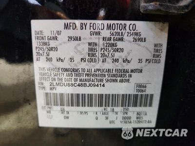 Zdjęcie 14 z 14 samochodu: 2008 LINCOLN MKX VIN:2LMDU88C48BJ09414 - miniatura