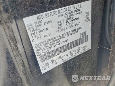 Zdjęcie 12 z 12 samochodu: 2001 FORD F150 SUPERCREW VIN:1FTRW07W71KE42067 - miniatura