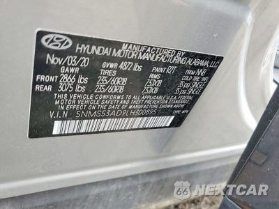 Zdjęcie 12 z 12 samochodu: 2020 HYUNDAI SANTA FE LIMITED VIN:5NMS53AD9LH300895 - miniatura