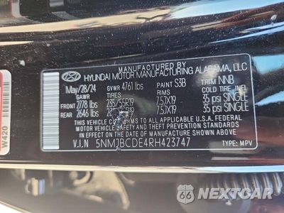 Zdjęcie 14 z 14 samochodu: 2024 HYUNDAI TUCSON SEL VIN:5NMJBCDE4RH423747 - miniatura