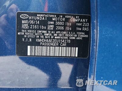 Zdjęcie 13 z 13 samochodu: 2014 HYUNDAI ELANTRA LIMITED VIN:KMHDH4AE2EU154278 - miniatura