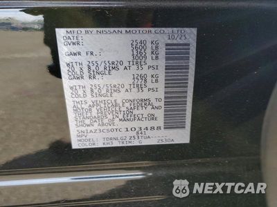Zdjęcie 14 z 14 samochodu: 2026 NISSAN MURANO SL VIN:5N1AZ3CS0TC103488 - miniatura