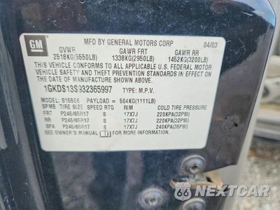 Zdjęcie 13 z 13 samochodu: 2003 GMC ENVOY VIN:1GKDS13S932365997 - miniatura