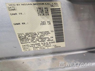 Zdjęcie 13 z 13 samochodu: 2021 NISSAN ALTIMA S VIN:1N4BL4BV8MN394300 - miniatura