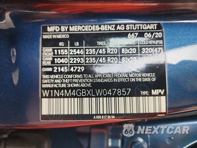Zdjęcie 13 z 13 samochodu: 2020 MERCEDES-BENZ GLB 250 VIN:W1N4M4GBXLW047857 - miniatura