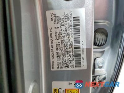 Zdjęcie 12 z 12 samochodu: 2019 HONDA ACCORD TOURING VIN:1HGCV2F96KA009087 - miniatura