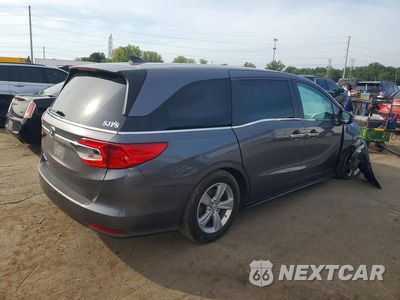 Trzecie zdjęcie samochodu z tyłu: 2018 HONDA ODYSSEY EX VIN:5FNRL6H55JB101748 - miniatura