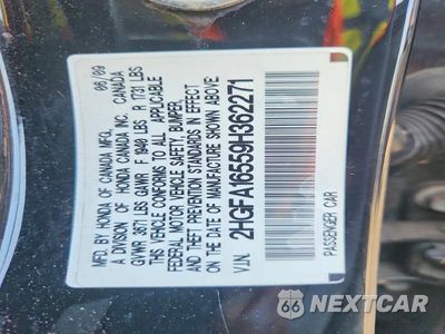 Zdjęcie 12 z 12 samochodu: 2009 HONDA CIVIC LX VIN:2HGFA16559H362271 - miniatura