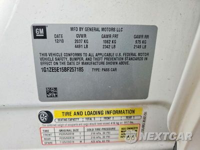 Zdjęcie 12 z 12 samochodu: 2011 CHEVROLET MALIBU LTZ VIN:1G1ZE5E15BF257185 - miniatura
