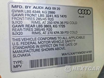 Zdjęcie 13 z 13 samochodu: 2021 AUDI Q7 PREMIUM PLUS VIN:WA1LXAF7XMD014161 - miniatura