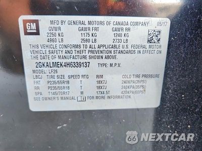 Zdjęcie 14 z 14 samochodu: 2017 GMC TERRAIN SLE VIN:2GKALMEK4H6339137 - miniatura