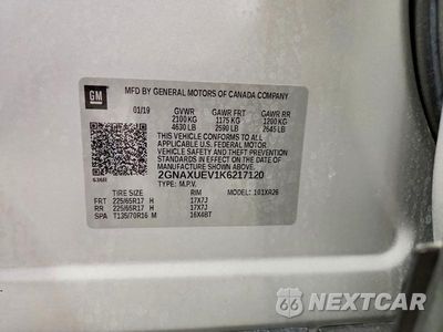 Zdjęcie 13 z 13 samochodu: 2019 CHEVROLET EQUINOX LT VIN:2GNAXUEV1K6217120 - miniatura