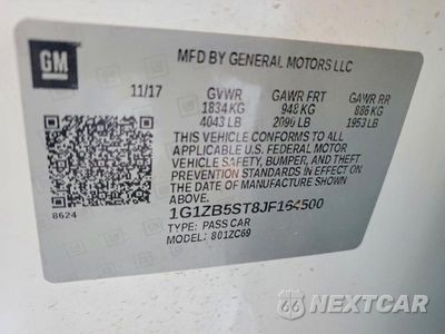 Zdjęcie 12 z 12 samochodu: 2018 CHEVROLET MALIBU LS VIN:1G1ZB5ST8JF164500 - miniatura
