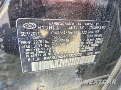 Zdjęcie 14 z 14 samochodu: 2022 HYUNDAI SANTA FE SEL VIN:KM8S6DA24NU025722 - miniatura