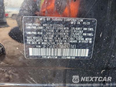 Zdjęcie 14 z 14 samochodu: 2021 SUBARU FORESTER PREMIUM VIN:JF2SKAFC7MH492741 - miniatura