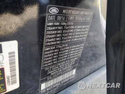 Zdjęcie 13 z 13 samochodu: 2016 LAND ROVER RANGE ROVER HSE VIN:SALGS2PF5GA309457 - miniatura