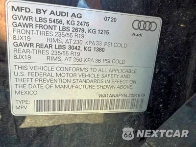 Zdjęcie 13 z 13 samochodu: 2020 AUDI Q5 PREMIUM VIN:WA1ANAFY5L2091679 - miniatura
