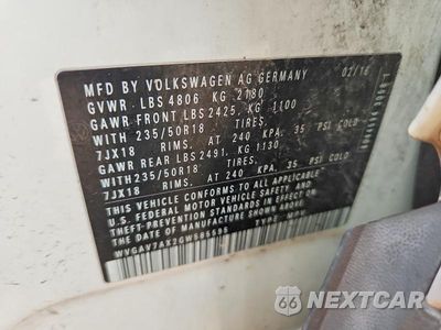 Zdjęcie 12 z 12 samochodu: 2016 VOLKSWAGEN TIGUAN S VIN:WVGAV7AX2GW585595 - miniatura