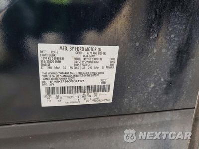 Zdjęcie 13 z 13 samochodu: 2016 FORD EXPLORER LIMITED VIN:1FM5K7F86GGB71175 - miniatura