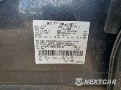 Zdjęcie 12 z 12 samochodu: 2016 FORD EDGE SEL VIN:2FMPK3J95GBB48642 - miniatura