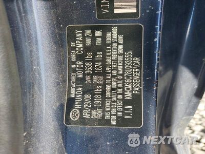 Zdjęcie 12 z 12 samochodu: 2008 HYUNDAI ACCENT GS VIN:KMHCM36C78U093555 - miniatura