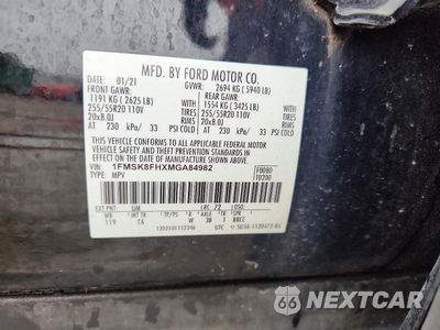 Zdjęcie 14 z 14 samochodu: 2021 FORD EXPLORER LIMITED VIN:1FMSK8FHXMGA84982 - miniatura