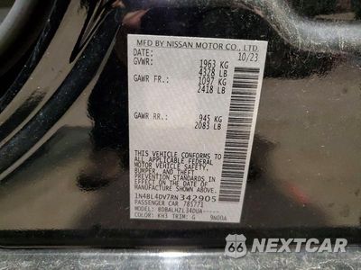 Zdjęcie 12 z 12 samochodu: 2024 NISSAN ALTIMA SV VIN:1N4BL4DV7RN342905 - miniatura