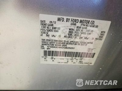 Zdjęcie 13 z 13 samochodu: 2013 FORD EXPLORER XLT VIN:1FM5K8D86DGB25253 - miniatura