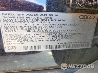 Zdjęcie 14 z 14 samochodu: 2019 AUDI Q7 PREMIUM PLUS VIN:WA1LAAF70KD009808 - miniatura