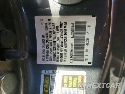 Zdjęcie 12 z 12 samochodu: 2012 HONDA CIVIC EX VIN:2HGFG3B89CH537851 - miniatura