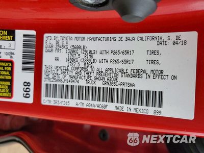 Zdjęcie 12 z 12 samochodu: 2018 TOYOTA TACOMA TRD SPORT VIN:3TMCZ5AN8JM149474 - miniatura