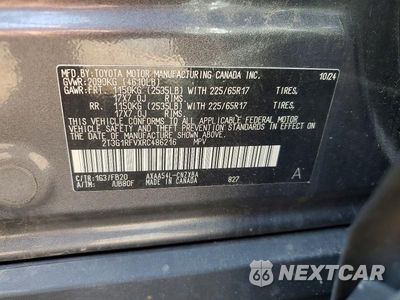 Zdjęcie 12 z 12 samochodu: 2024 TOYOTA RAV4 LE VIN:2T3G1RFVXRC486216 - miniatura