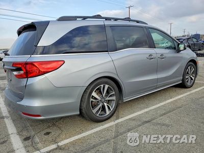 Trzecie zdjęcie samochodu z tyłu: 2021 HONDA ODYSSEY TOURING VIN:5FNRL6H89MB000792 - miniatura