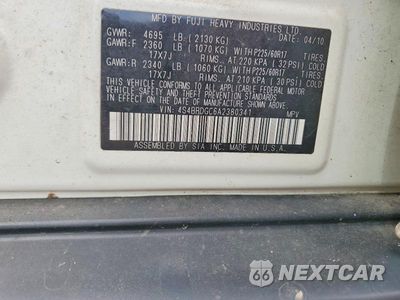 Zdjęcie 13 z 13 samochodu: 2010 SUBARU OUTBACK 3.6R PREMIUM VIN:4S4BRDGC6A2380341 - miniatura