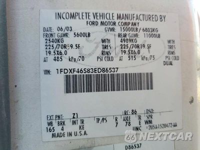 Zdjęcie 14 z 14 samochodu: 2003 FORD F450 SUPER DUTY VIN:1FDXF46S83ED86537 - miniatura