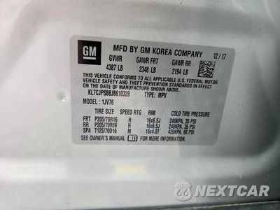 Zdjęcie 13 z 13 samochodu: 2018 CHEVROLET TRAX 1LT VIN:KL7CJPSB8JB610328 - miniatura