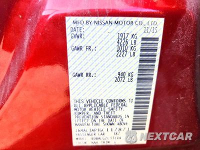 Zdjęcie 12 z 12 samochodu: 2016 NISSAN ALTIMA 2.5 S VIN:1N4AL3AP3GC117871 - miniatura