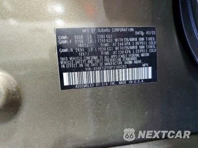 Zdjęcie 14 z 14 samochodu: 2023 SUBARU OUTBACK TOURING VIN:4S4BTGPD9P3180262 - miniatura
