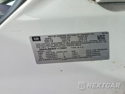 Zdjęcie 13 z 13 samochodu: 2015 CHEVROLET EQUINOX LT VIN:2GNALBEK6F1173897 - miniatura