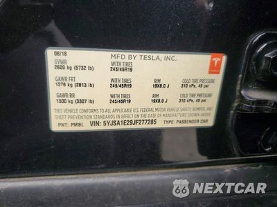 Zdjęcie 12 z 12 samochodu: 2018 TESLA MODEL S VIN:5YJSA1E29JF277285 - miniatura