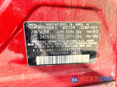 Zdjęcie 12 z 12 samochodu: 2015 HYUNDAI SONATA HYBRID LIMITED VIN:KMHEC4A4XFA120571 - miniatura
